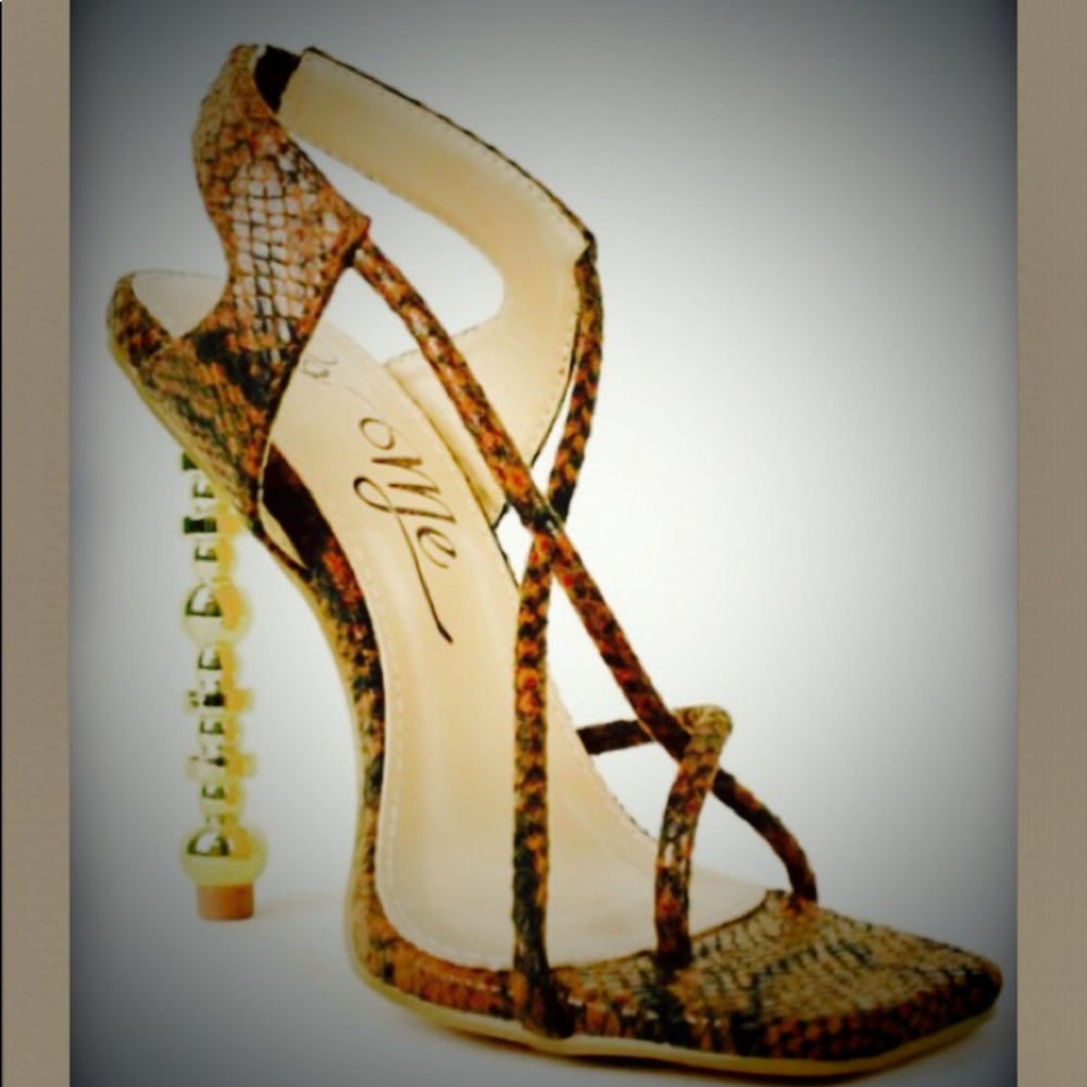 So Me Suria Brown Snakeskin